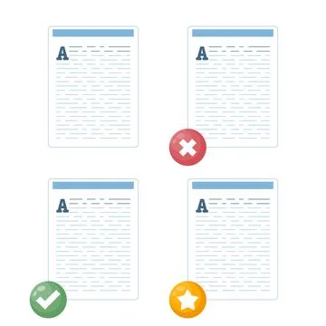 Large document file icon set featuring multiple file formats, digital paperwork Stock Illustration