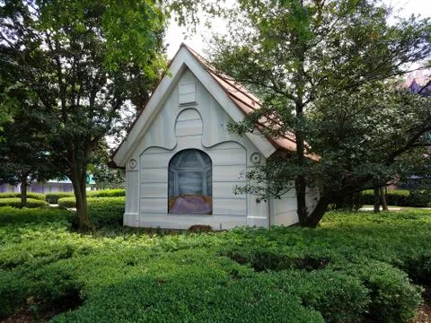 Large doghouse with plants Stock Photos