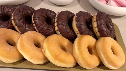 Large donuts Stock Footage 261672466