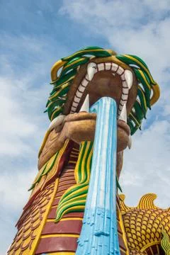 Large dragon statue Stock Photos