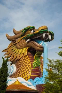 Large dragon statue Stock Photos