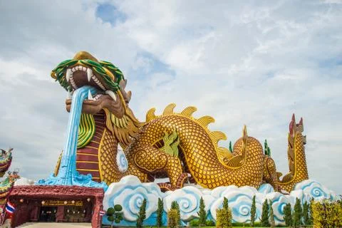 Large dragon statue Stock Photos