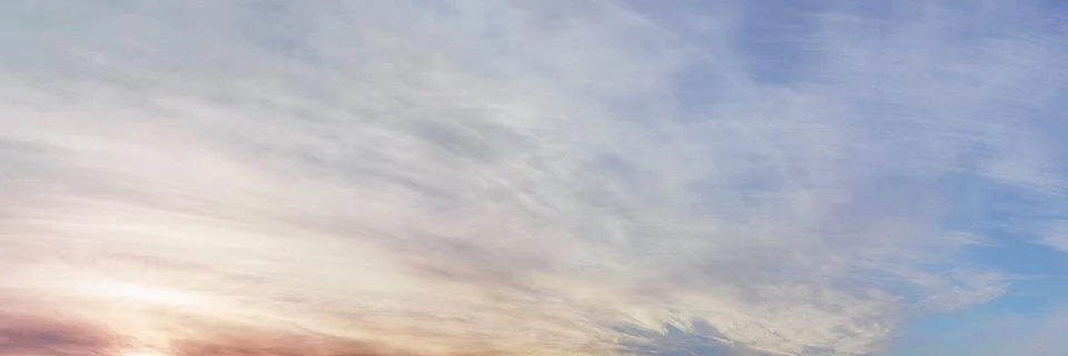 Large dramatic overcast at sunset Stock-Fotos