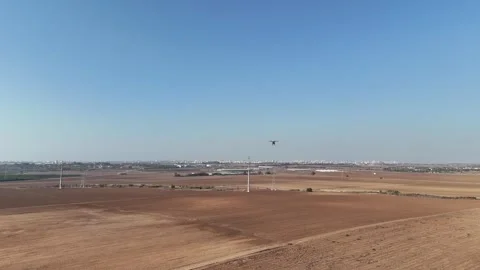 A large drone (UAV) flying high in the sky Stock Footage 293225514