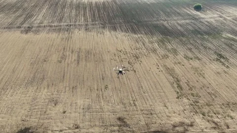 A large drone (UAV) flying high in the sky Stock Footage 293225549