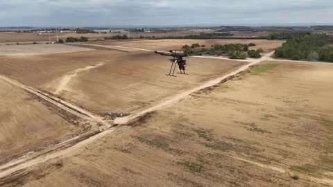 A large drone (UAV) flying high in the sky Stock Footage 293956972