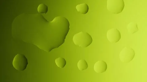 A large drop flows and connects with another on a yellow gradient background Vídeo Stock 303060856