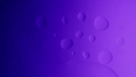 A large drop flows and connects with another on a purple gradient background Видео 303061153