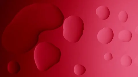 A large drop will connect with a smaller one on a red gradient background Vídeo Stock 303060942