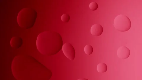 A large drop will connect with a smaller one on a red gradient background Видео 303060995