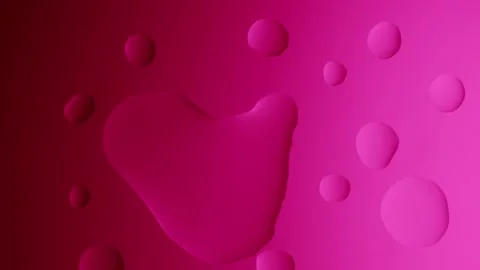 A large drop will connect with a smaller one on a pink gradient background 스톡 동영상 303061036