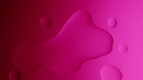 A large drop will connect with a smaller one on a pink gradient background Видео 303061073
