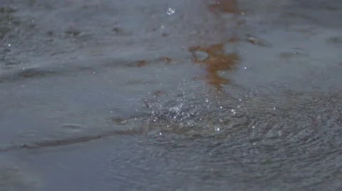 Large drops closeup slow motion Stock Footage 57297527