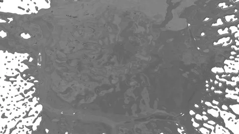 Large drops of grey paint fall on the white surface and it is stain, leaving Stock Footage