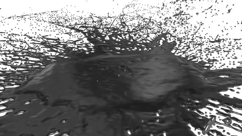 Large drops of liquid metal fall on the white surface and it is stain, leaving Stock Footage