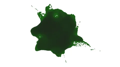 Large drops of sweet green liquid fall on the white surface and stain, leaving Stock Footage 77098519