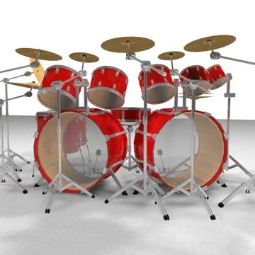 Large Drum Kit: C4D Format ~ 3D Model #91431598 | Pond5