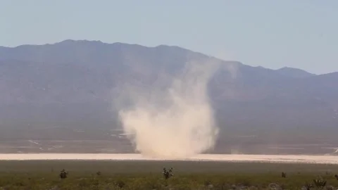 Large Dust Devil  in the Desert Stock Footage 243609974