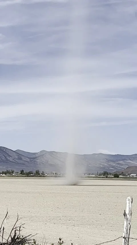 Large Dust Devil in Rural Utah, Centerfield, Utah, USA - 30 May 2023 Stock Footage 242615841
