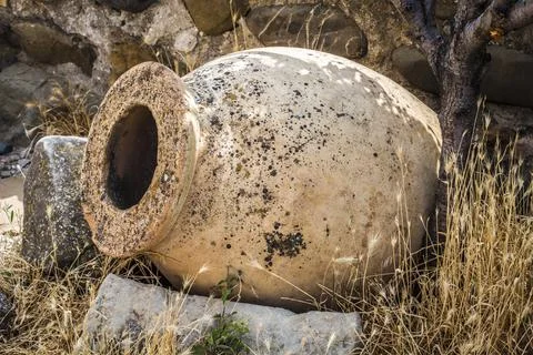 Large earthenware jars Stock Photos