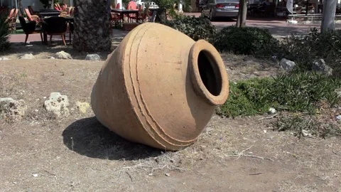Large earthenware pot Stock Footage 85062687