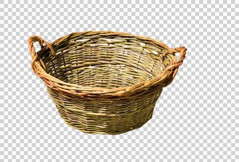 Large empty basket for harvesting Stock Photos