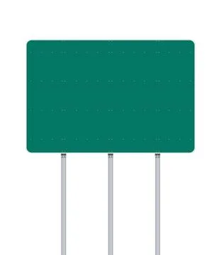 Large empty green road sign for cities, counties or states Stock Illustration
