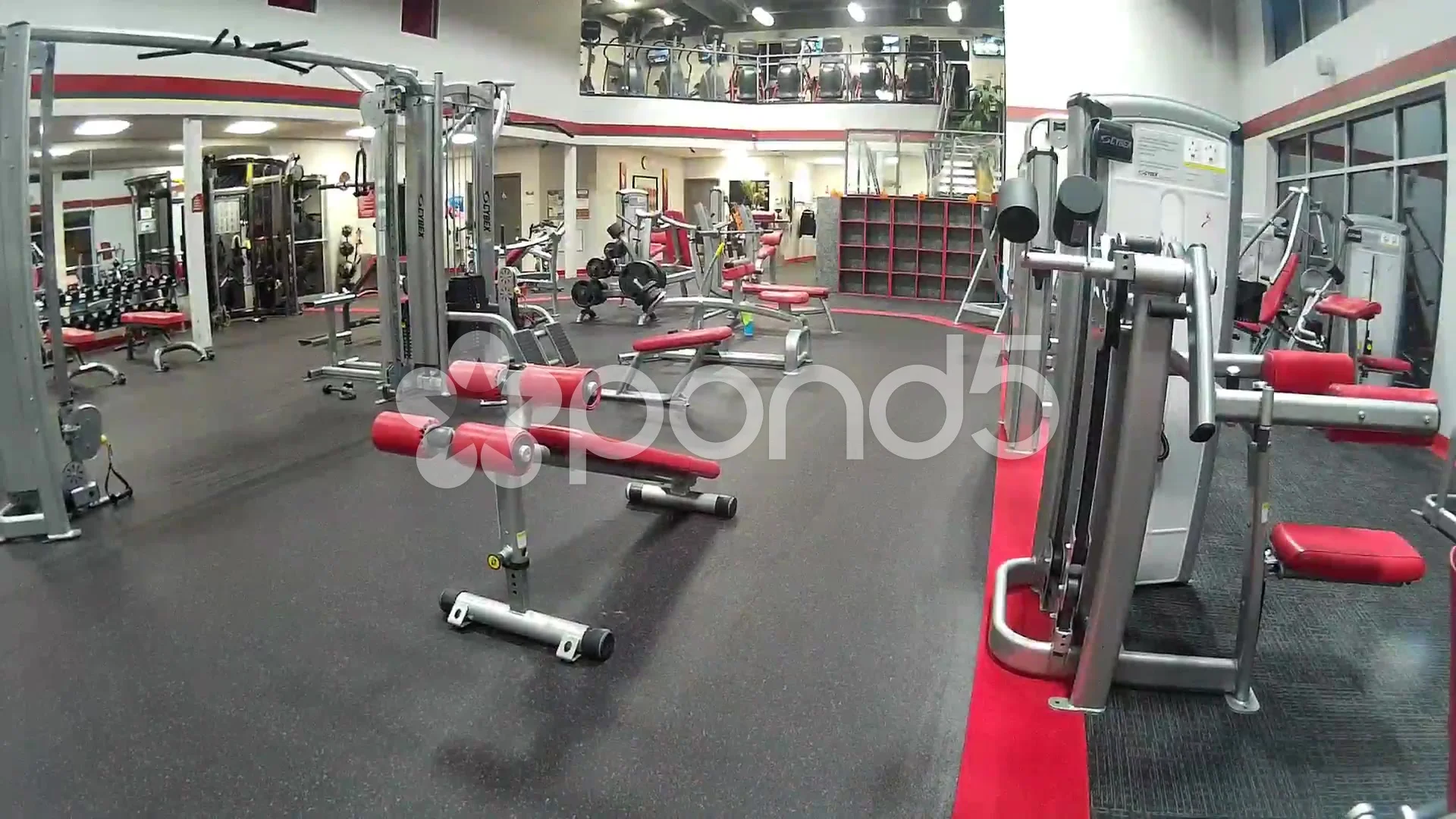Large empty gym full of fitness equipmen... | Stock Video | Pond5
