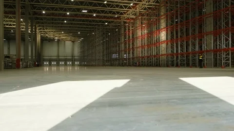 Large empty warehouse inside 動画素材 157394727