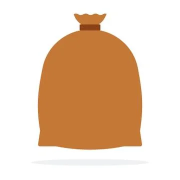 Large enclosed bag vector flat isolated Stock Illustration