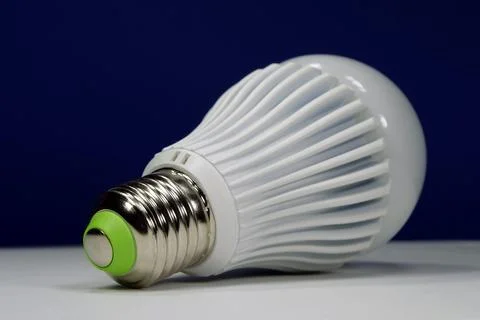 Large energy efficient LED bulb with E27 socket ready for indoor lighting p.. Stock Photos