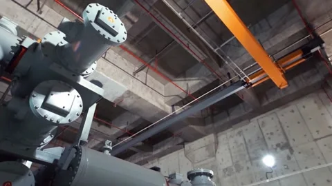 Large equipment installation Stock Footage 234495534