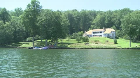 Large Estate with dock on the river (4 of 4) Video stock 10683463