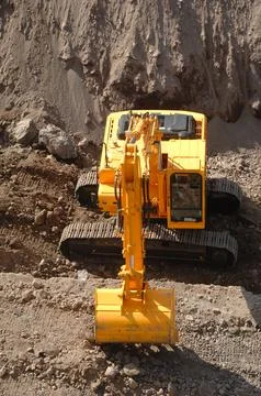 Large excavator working Stock Photos