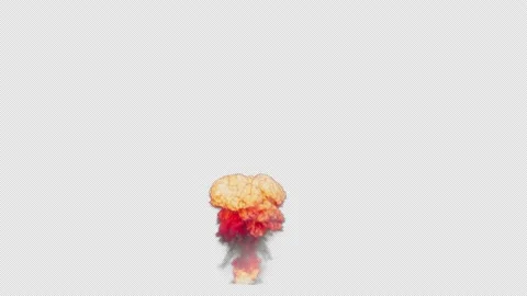 Large Explosion with Alpha 15 Stock Footage 138461167