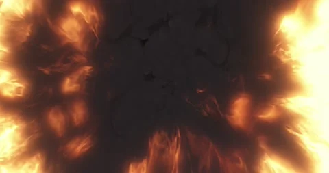 Large explosion from dark smoke. Stock Footage 153806637