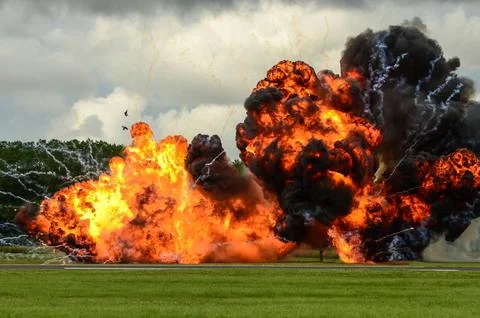 Large explosion Stock Photos