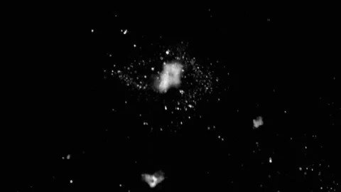 Large explosion with shafts of fire and smoke Stock-Footage 301911316
