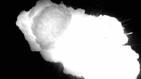 Large explosion with shafts of fire and smoke Video stock 301911330