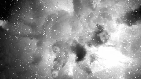 Large explosion with shafts of fire and smoke Stock-Footage 301911383