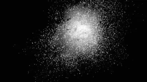 Large explosion with shafts of fire and smoke 動画素材 301912318
