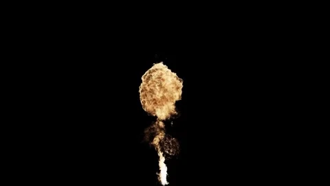 Large explosion with shafts of fire and smoke Stock Footage 301912767