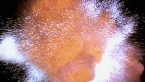 Large explosion with shafts of fire and smoke Stock Footage 301912842