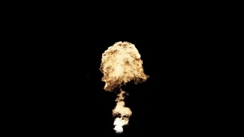 Large explosion with shafts of fire and smoke Stock-Footage 301913076