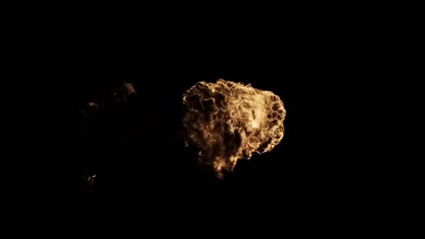 Large explosion with shafts of fire and smoke Stock-Footage 301913637