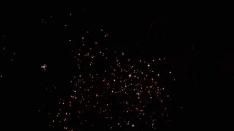 Large explosion with shafts of fire and smoke Stock-Footage 302294148