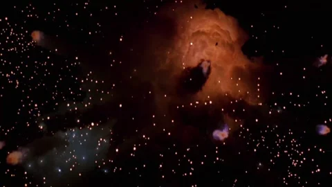 Large explosion with shafts of fire and smoke Stock Footage 303373082