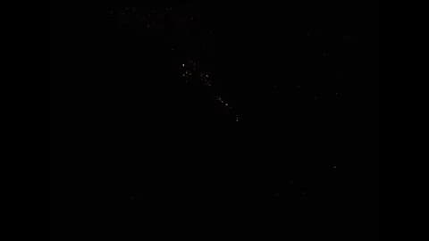 Large explosion with shafts of fire and smoke Stock Footage 303373154