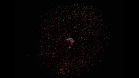 Large explosion with shafts of fire and smoke Stock Footage 303373180