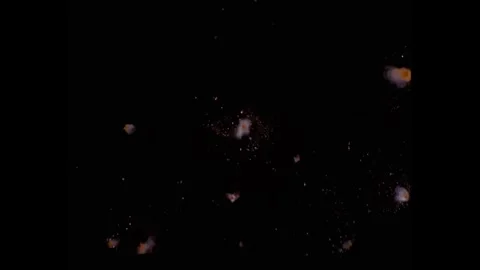 Large explosion with shafts of fire and smoke Stock Footage 303373239